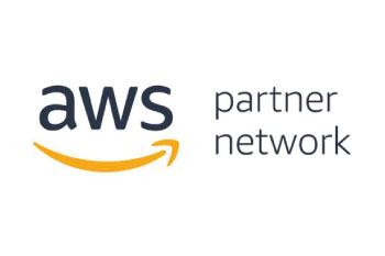Logo of AWS Partner Network featuring the letters 'AWS' and a curved arrow.